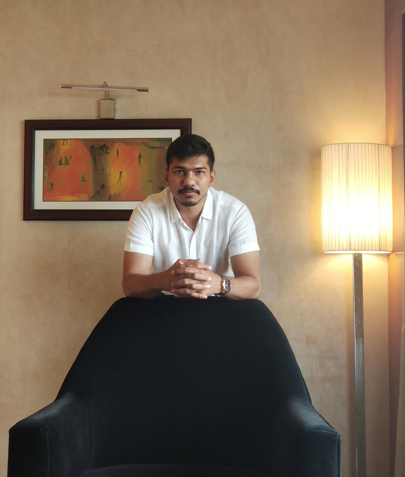 Sai Vikas Reddy, founder of White Helmets, seated indoors
